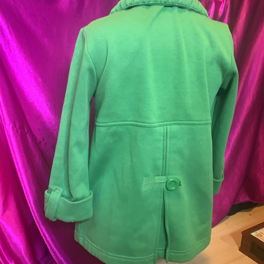 21 jacket deep, forest, green size medium like new three button up cotton - Picture 4 of 5